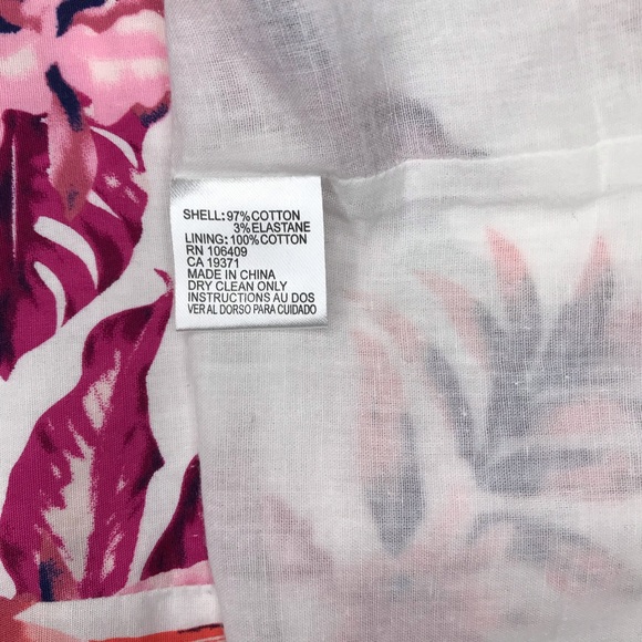 Tahari 97% Cotton Floral Tie-Waist Dress - 14 - Picture 13 of 15